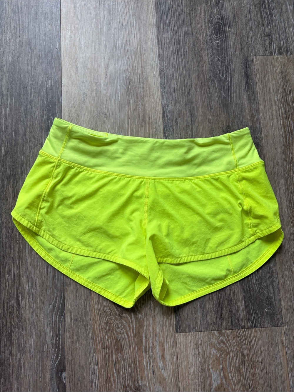 Lululemon Neon Yellow Women's Athletic Shorts - size 4
